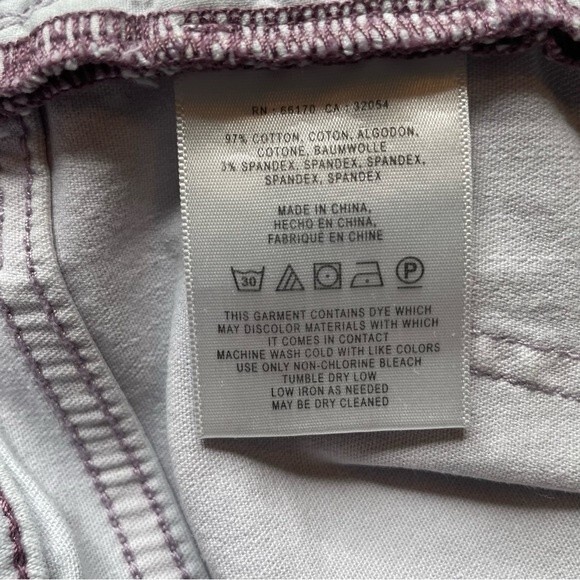 Pilcro and the Letterpress Tuxedo Seam Slim Straight Leg Jeans 27 Light Purple - Picture 9 of 12